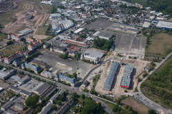 Luftaufnahme der ehemaligen Hutier-Kaserne Luftaufnahme der ehemaligen Hutier-Kaserne